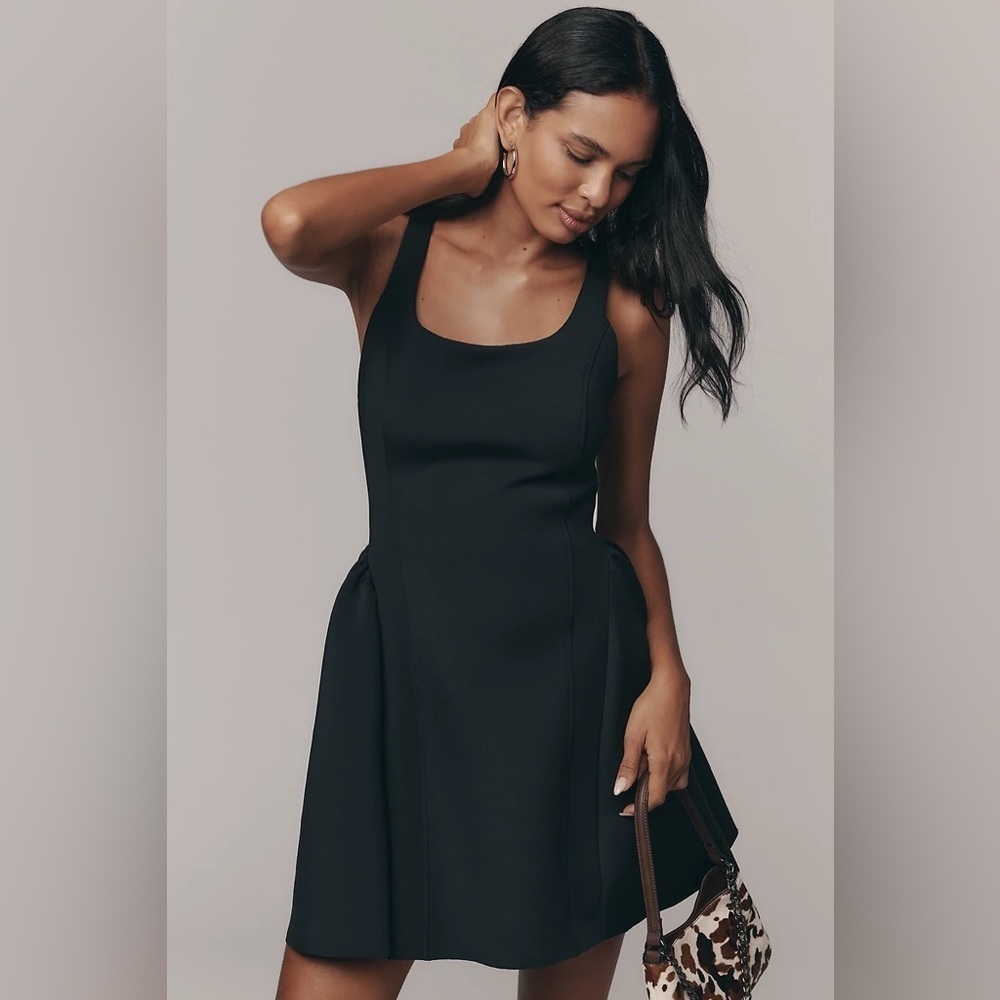 NWT! Anthropologie Maeve Sleeveless Seamed Fit & Flare Mini Dress - Small 🟥